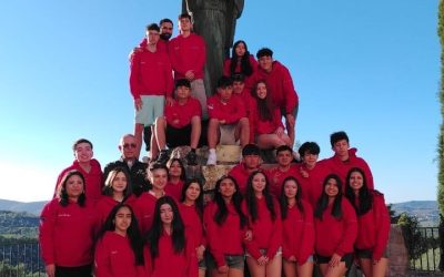Estudiantes del Saint Gaspar College en Italia, en la ruta de San Gaspar